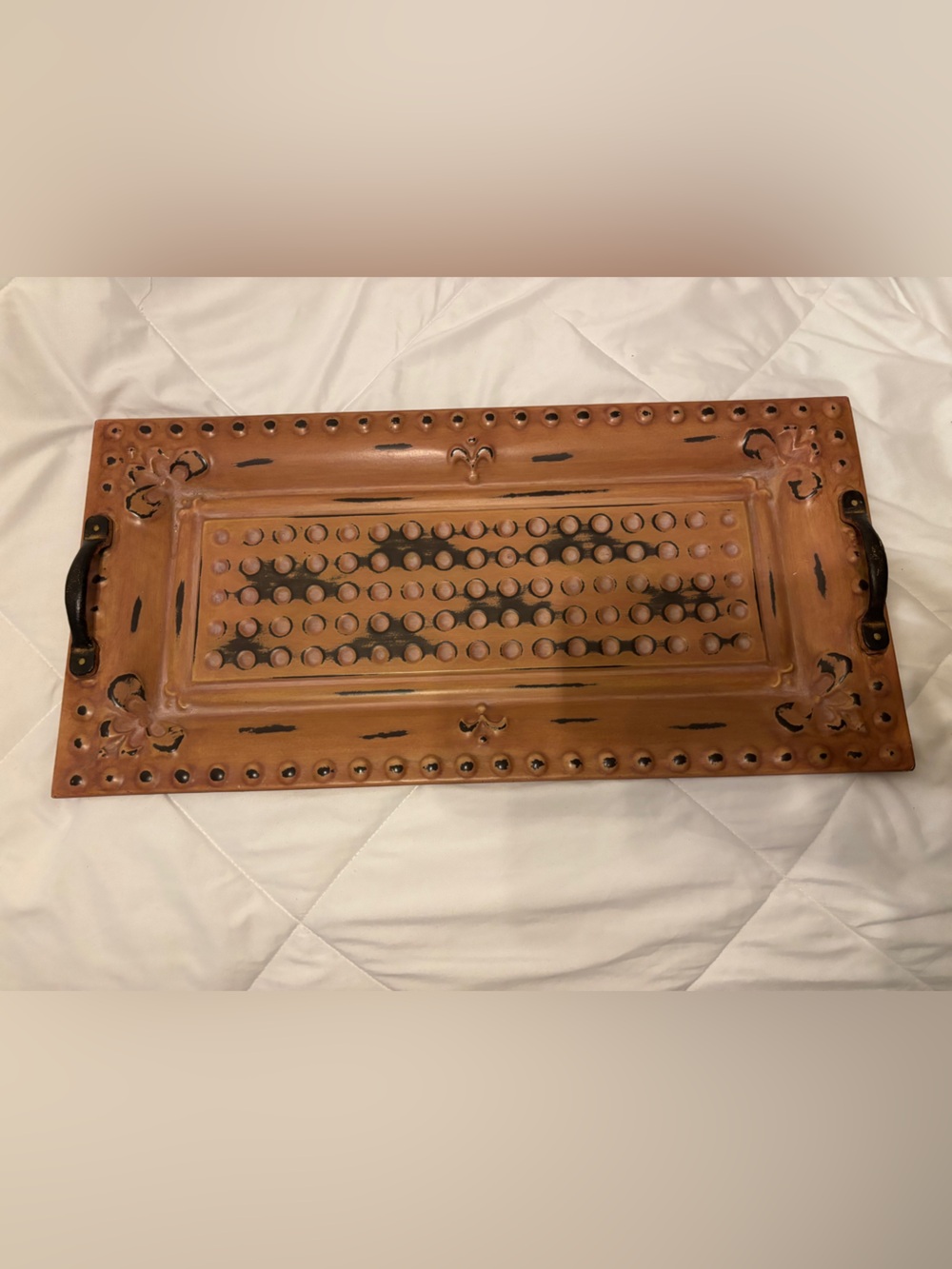 Southern Living at Home, New Orleans rectangular metal tray, 24x12